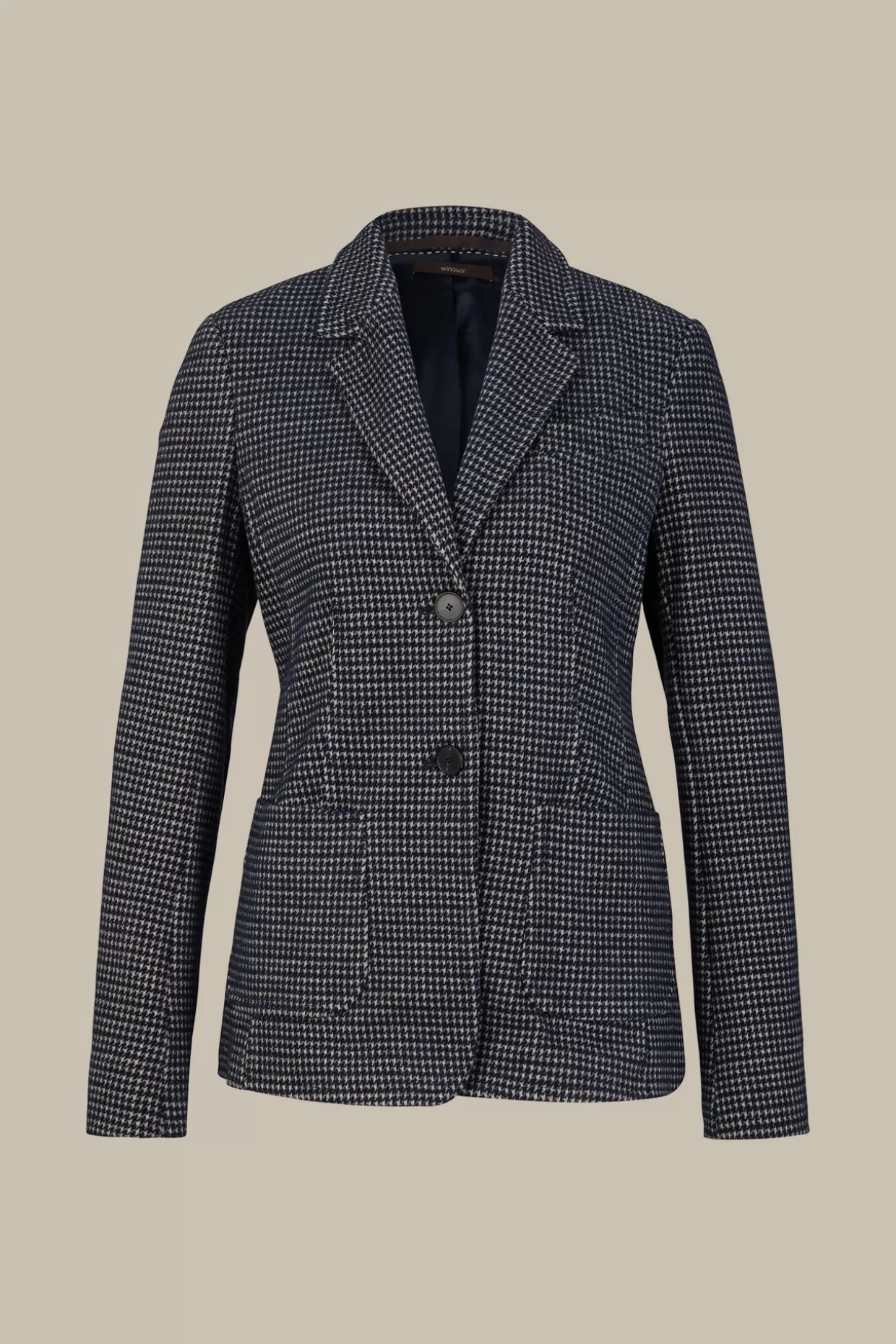 jerseyblazer_in_navybeige_gemustert_5.webp Damen Windsor Jersey-Blazer In Navy-Beige Gemustert